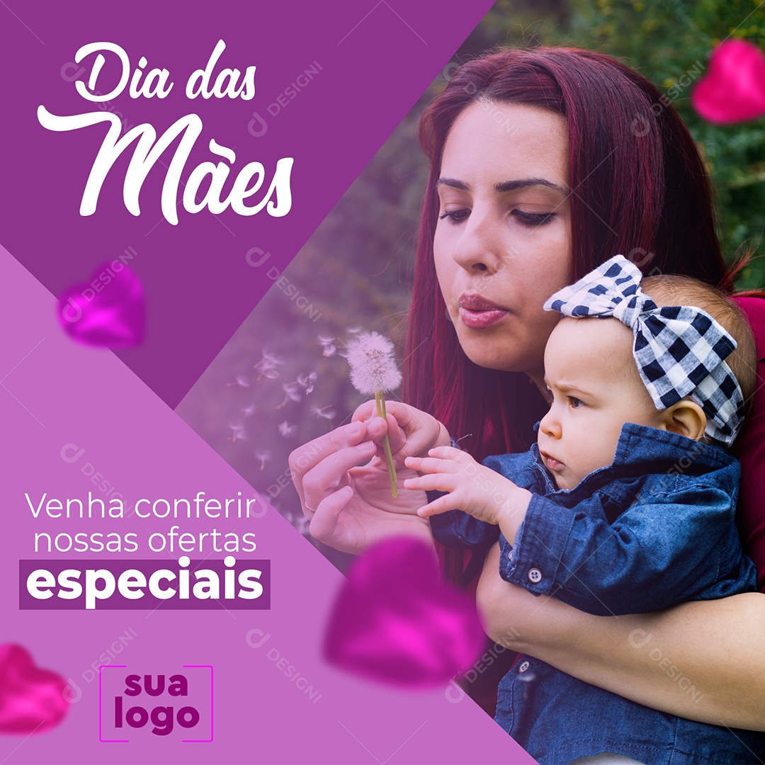 Social Media Dia Das Mães Ofertas Especiais PSD Editável
