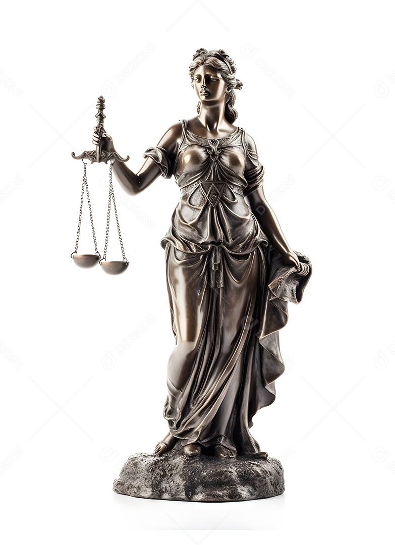 Estátua Da Justiça Segurando Balança Imagem Inteligência Artificial