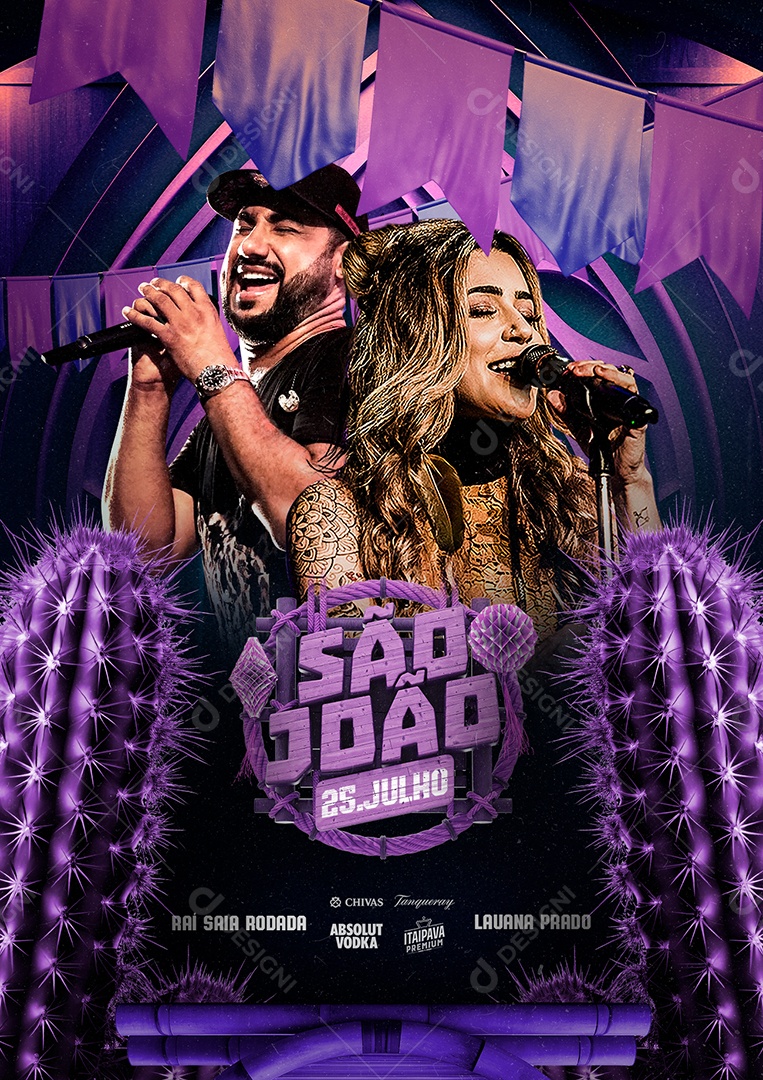 São João Flyer Raí Saia Rodada Luana Prado Social Media PSD Editável