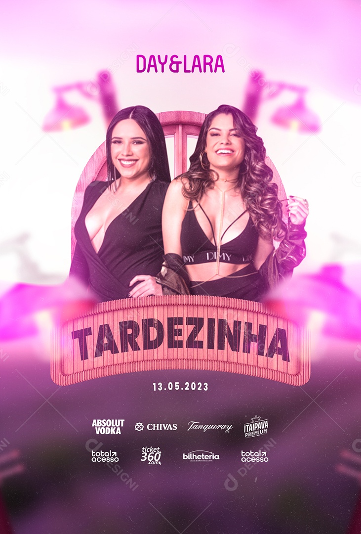 Tardezinha Flyer Day & Lara Social Media PSD Editável