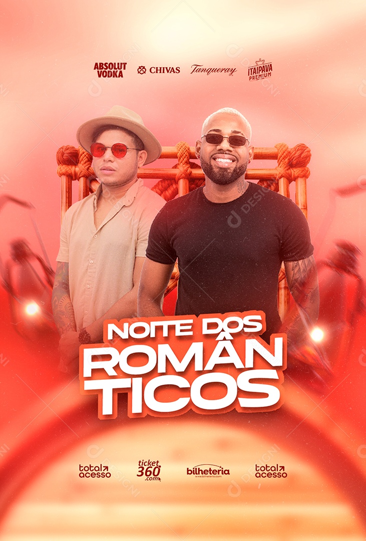 Noite Dos Românticos Flyer Social Media PSD Editável