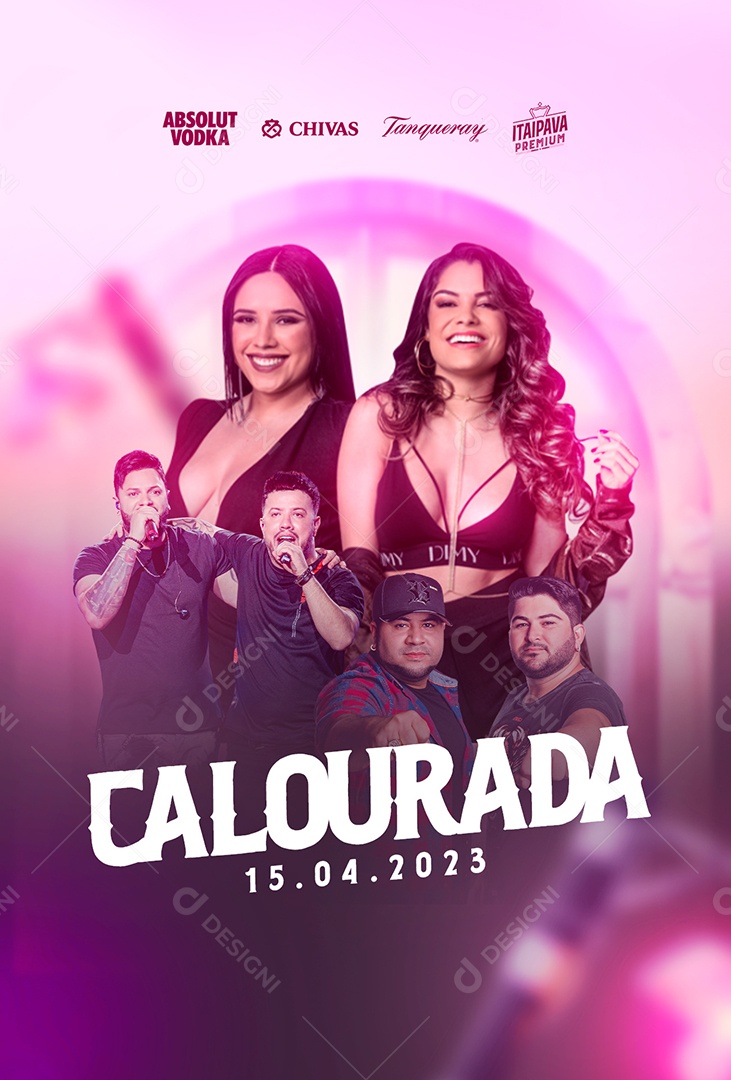 Calourada Flyer Day & Lara Diego & Victor Hugo Os Barões Da Pisadinha Social Media PSD Editável