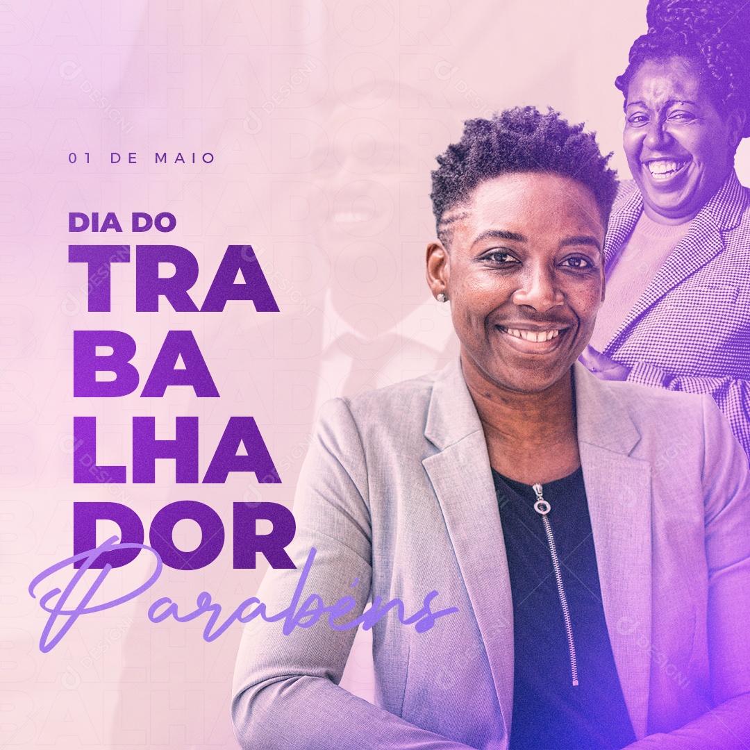Dia do Trabalhador Parabéns 1 de Maio Social Media PSD Editável