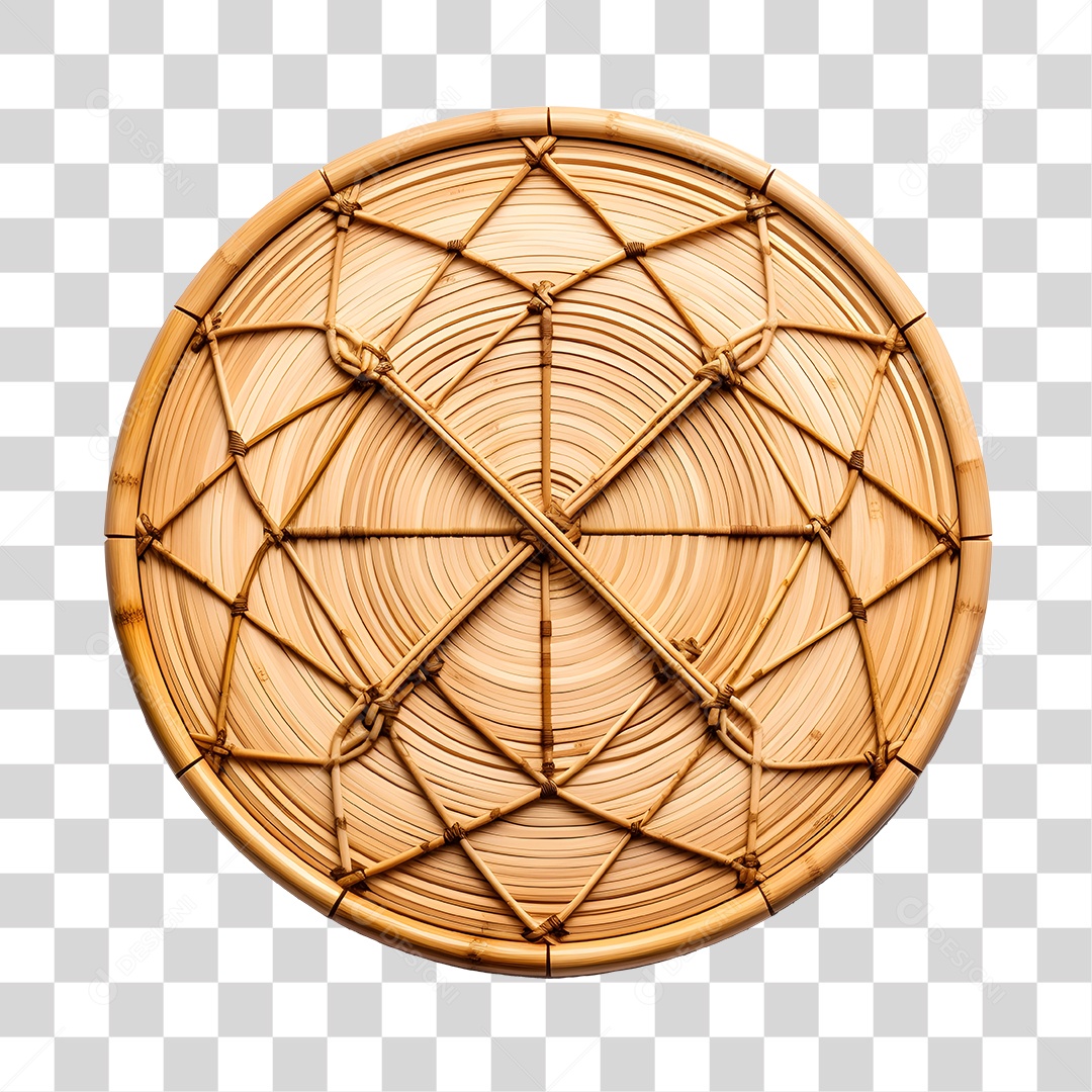 Elemento De Bambu Redondo 3D De São João Para Composição PNG Transparente