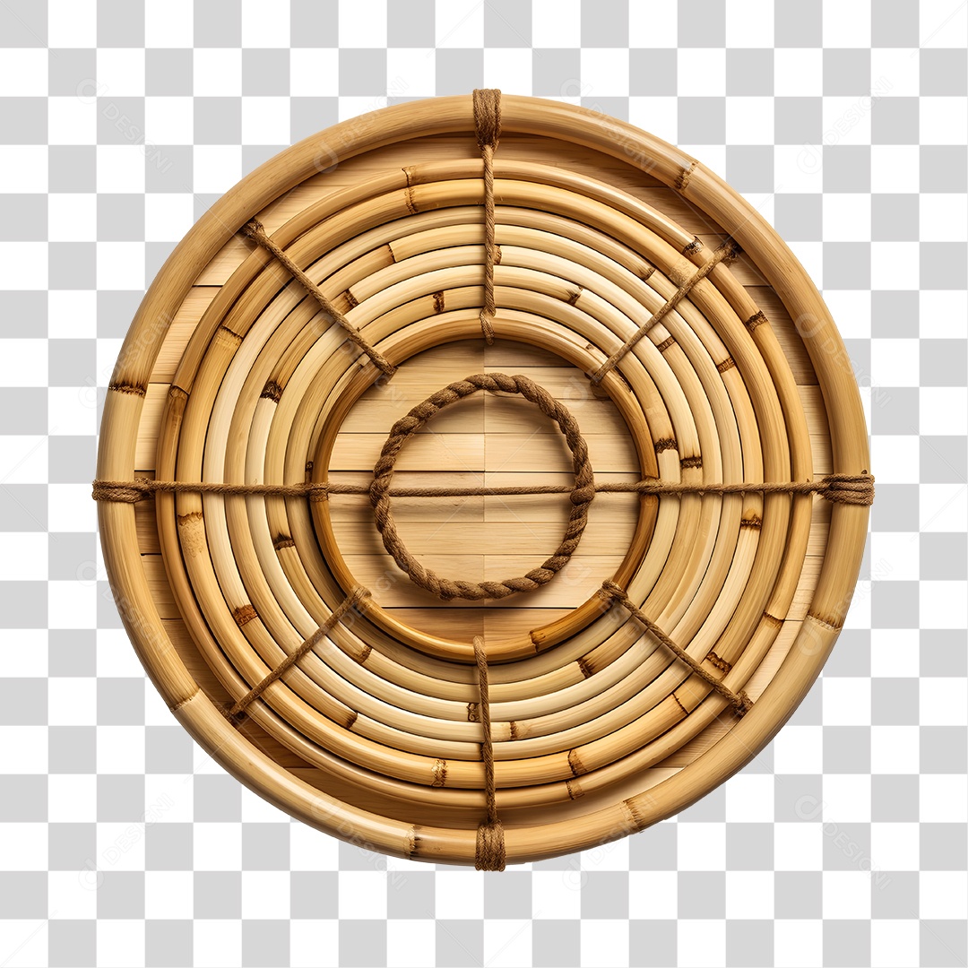 Elemento De Bambu Redondo 3D De São João Para Composição PNG Transparente