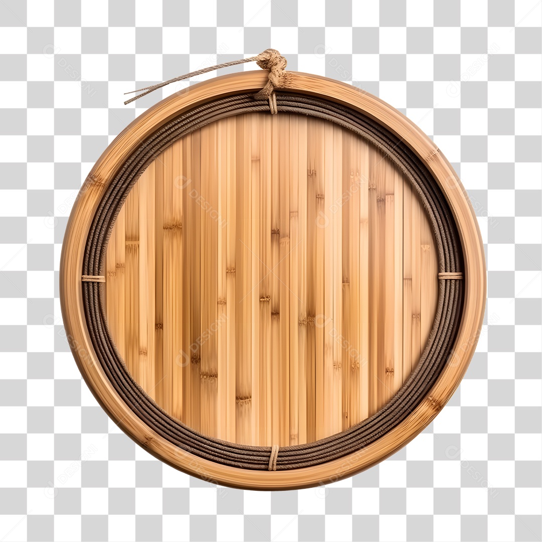 Elemento De Bambu Redondo 3D De São João Para Composição PNG Transparente