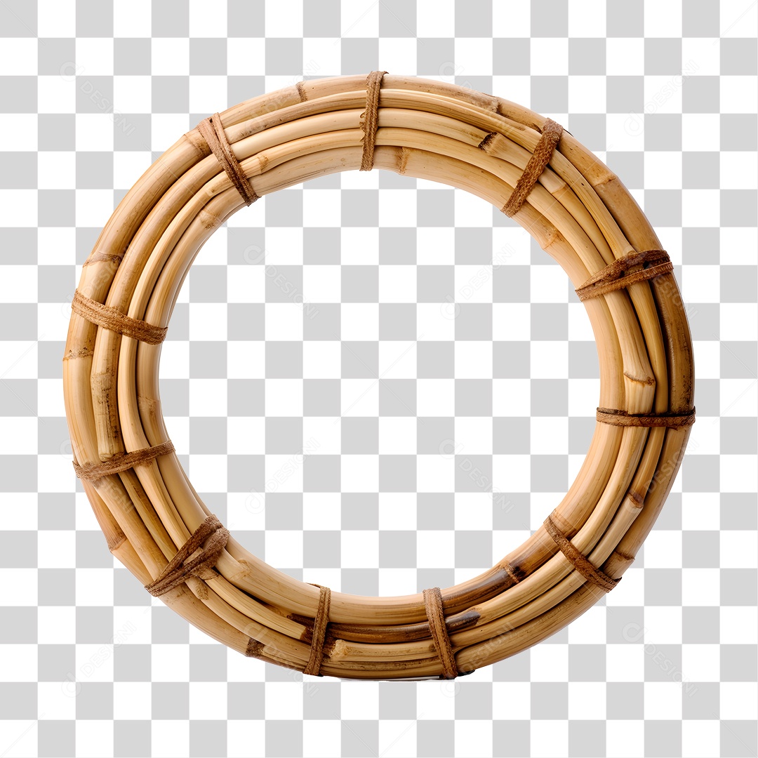 Elemento De Bambu Redondo 3D De São João Para Composição PNG Transparente