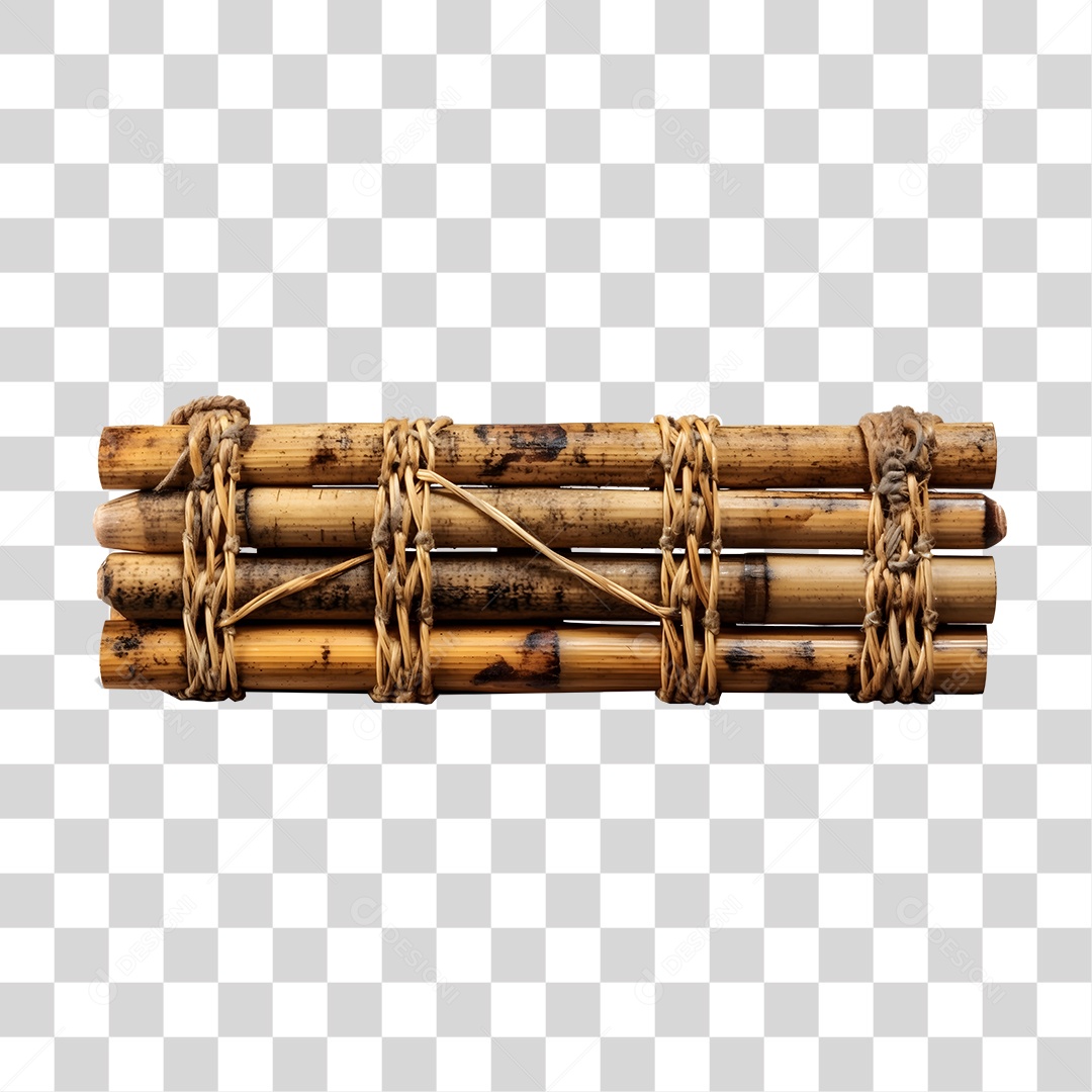 Elemento De Bambu 3D De São João Para Composição PNG Transparente