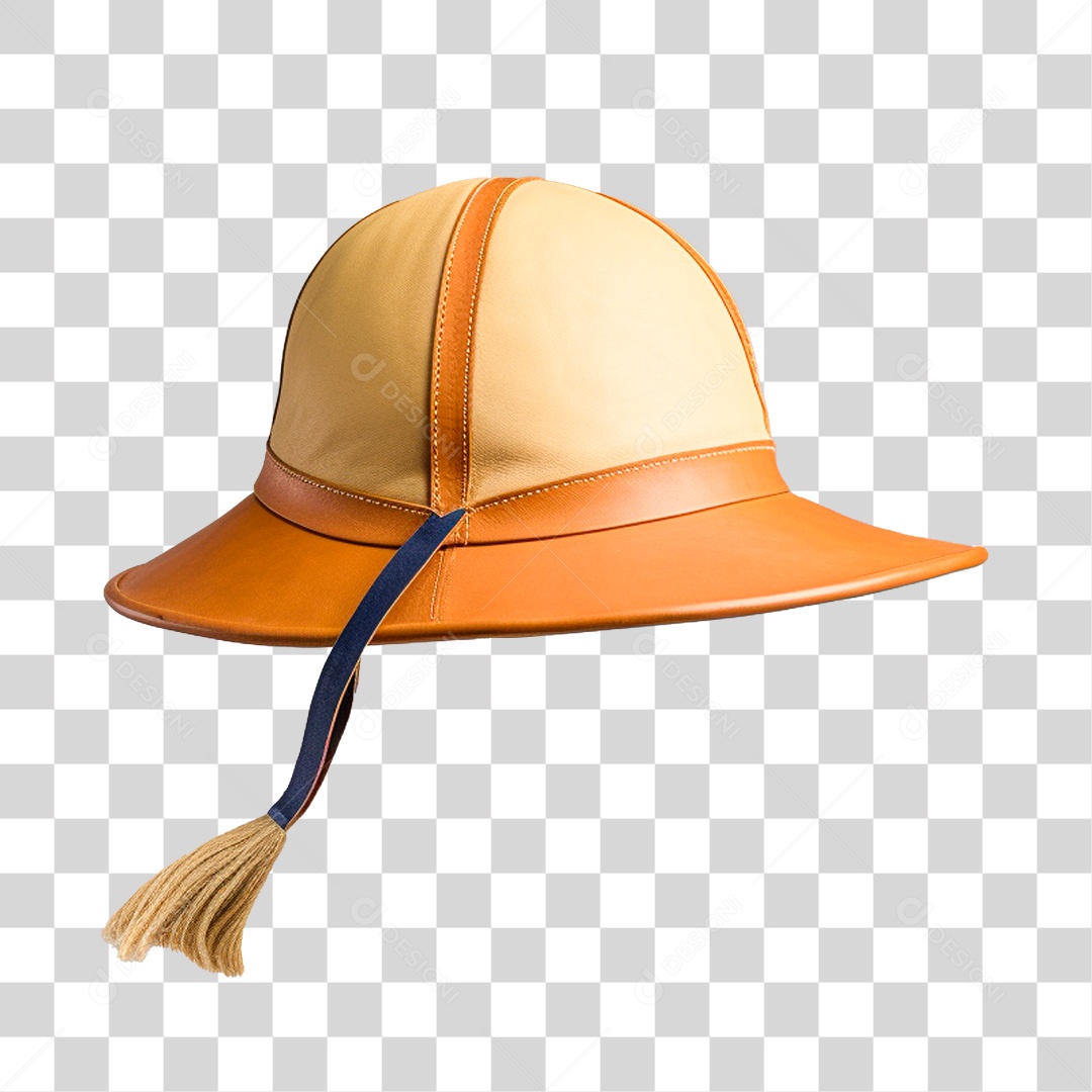 Elemento 3D Para Composição Chapéu de Couro PNG Transparente