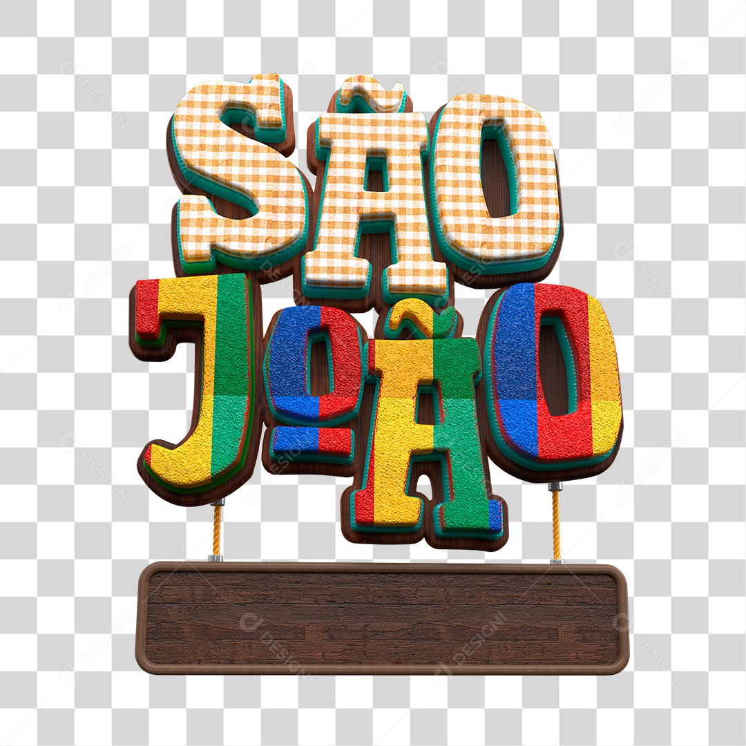 Selo 3D Para Composição São João PNG Transparente