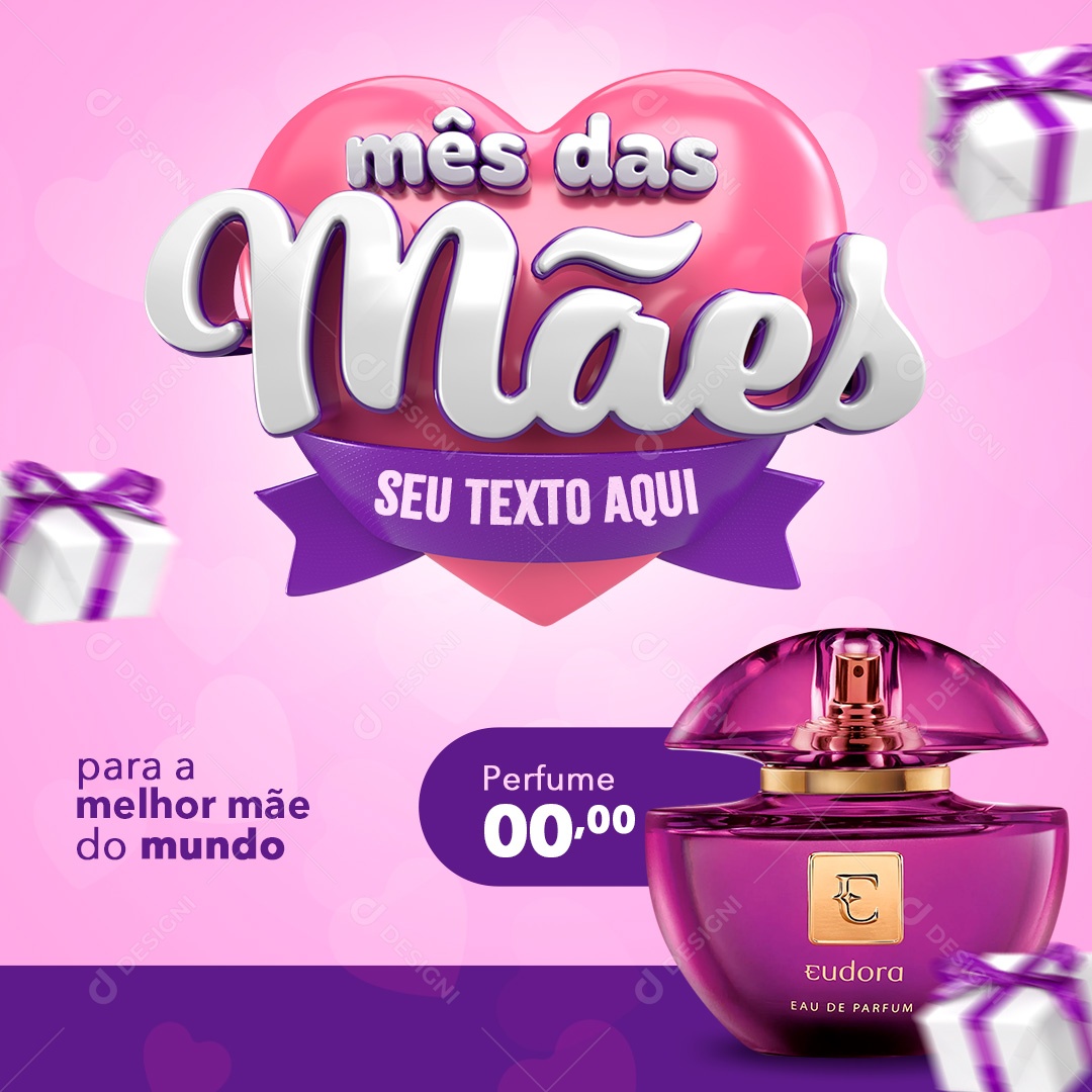 Social Media Mês Das Mães Perfumaria PSD Editavel