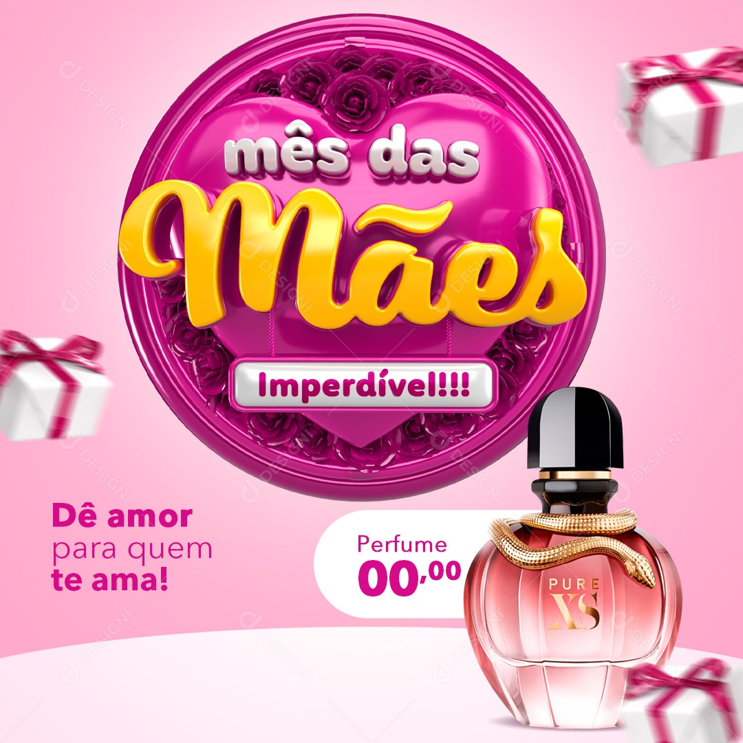 Social Media Mês Das Mães Perfumaria PSD Editavel