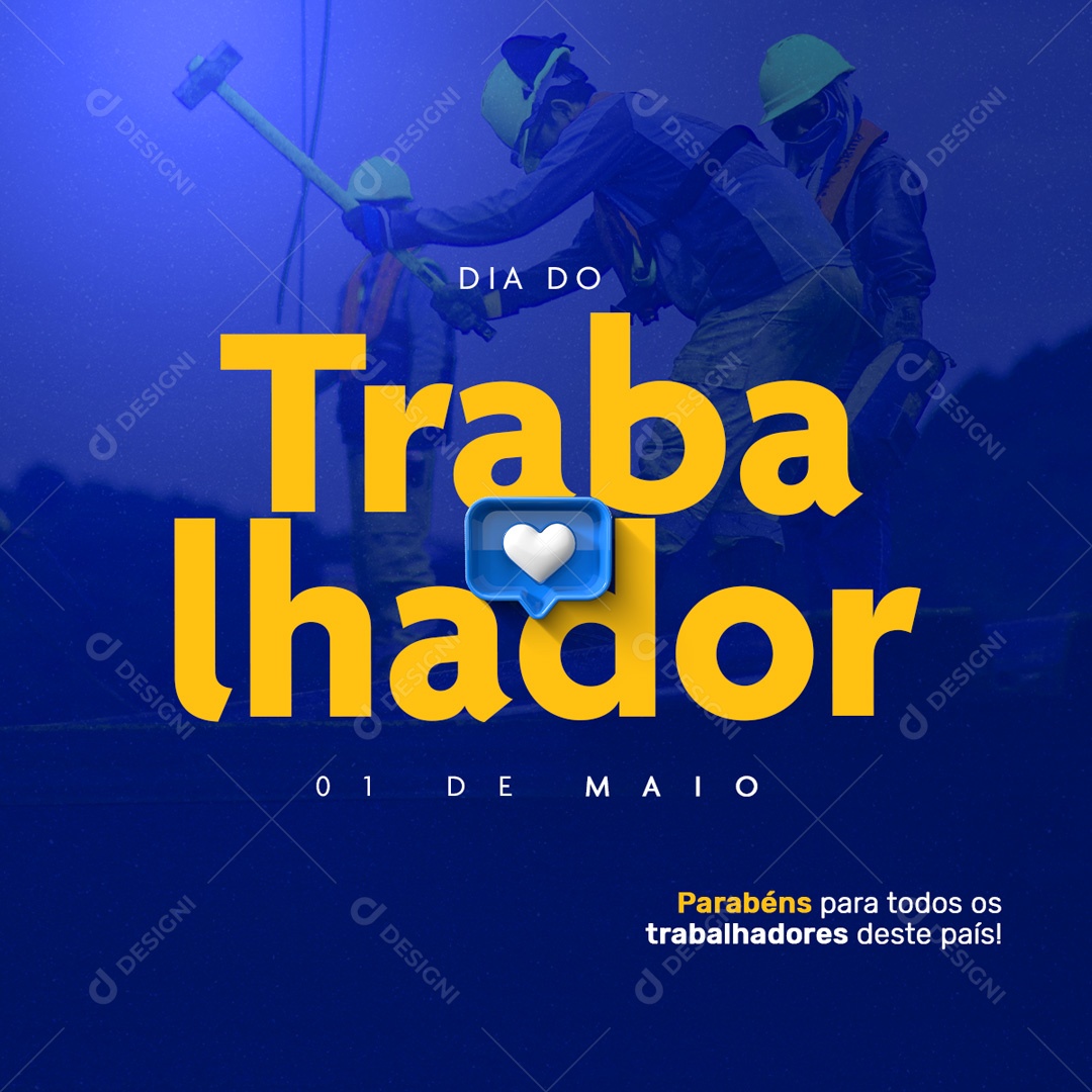 Social Media Dia Do Trabalhador 01 De Maio PSD Editavel
