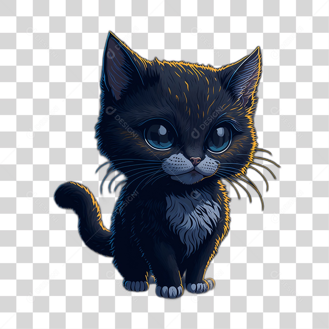 Ilustração de Gato PNG Transparente