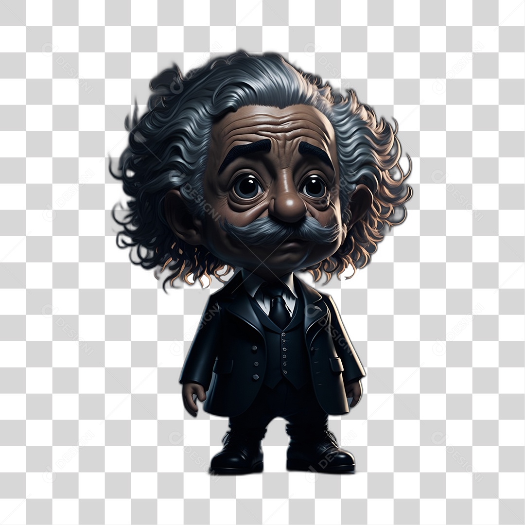 Ilustração Albert Einstein PNG Transparente