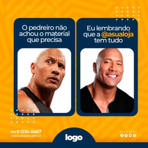 Meme Materiais De Construção Social Media PSD Editável