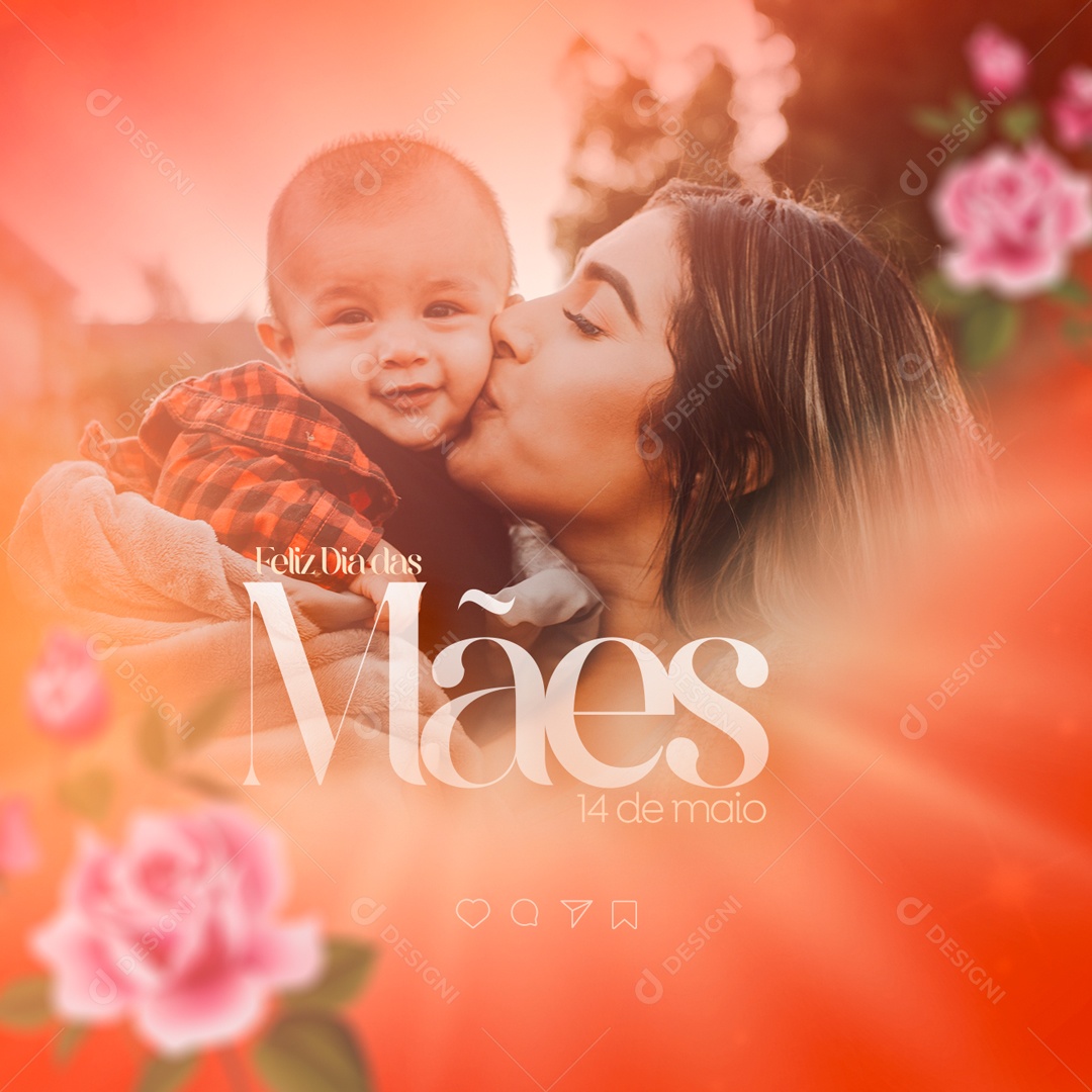 Feliz Dia Das Mães 14 de Maio Social Media PSD Editável