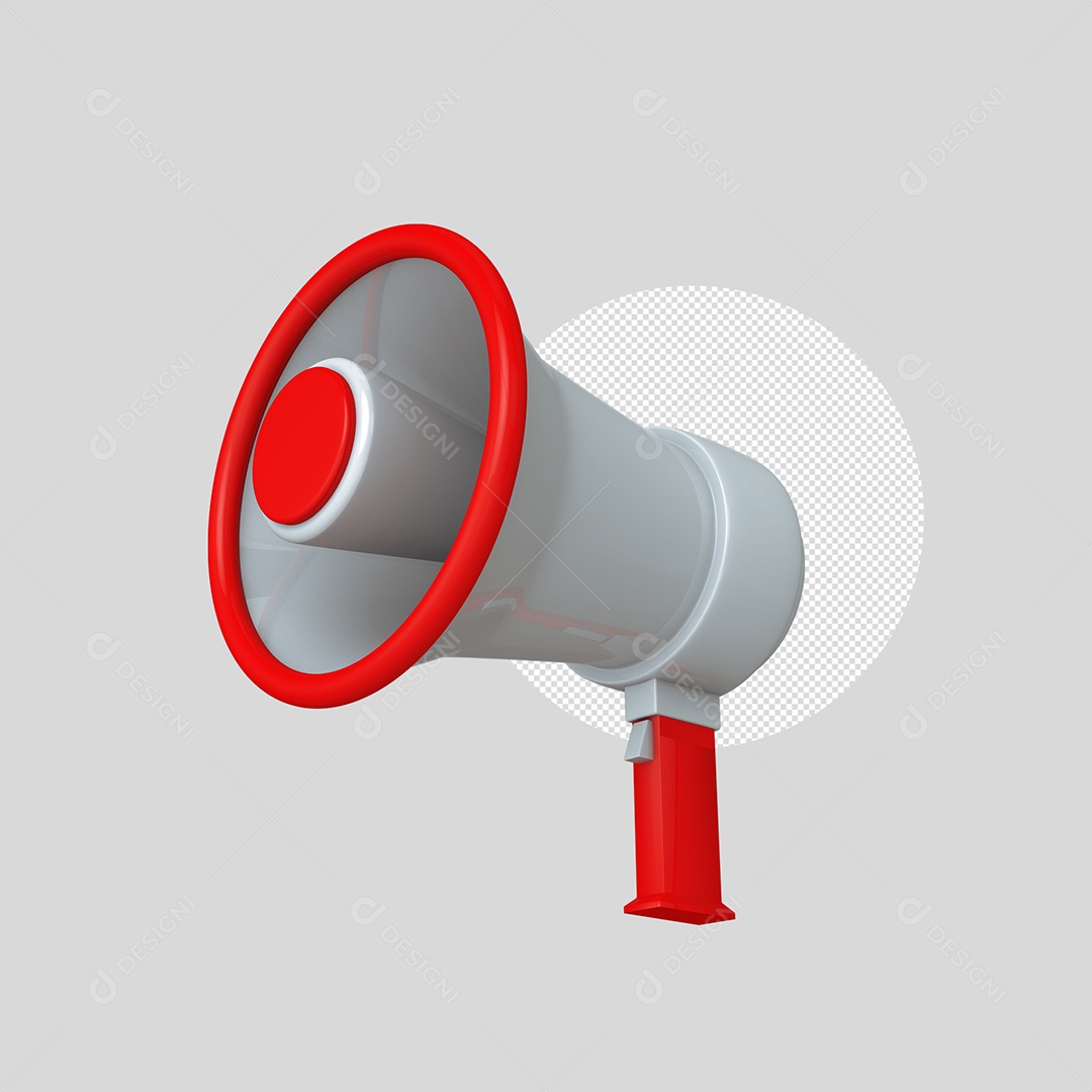 Elemento 3D Para Composição Megafone PSD