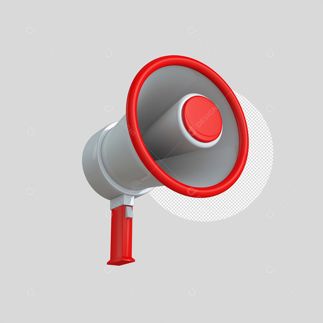 Elemento 3D Para Composição Megafone PSD