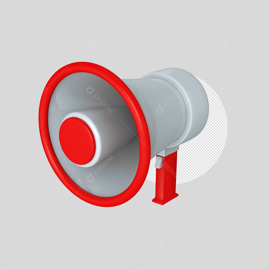 Elemento 3D Para Composição Megafone PSD