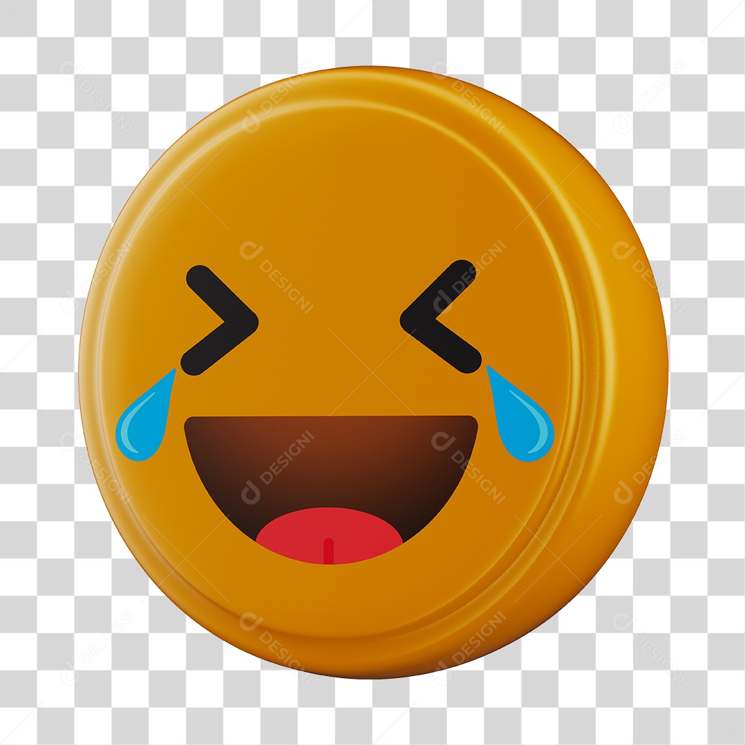 Emoji Sorrindo 3D Para Composição PNG Transparente