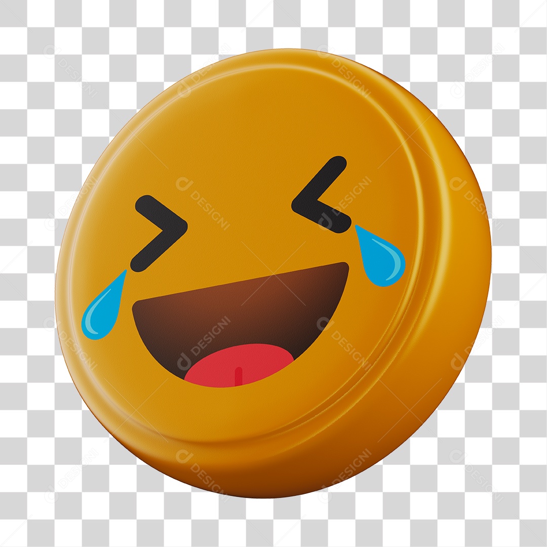 Emoji Sorrindo 3D Para Composição PNG Transparente