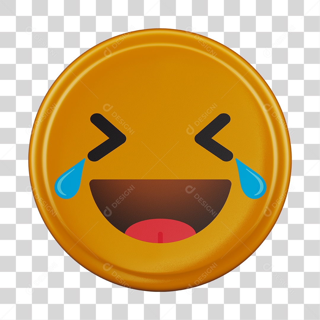 Emoji Sorrindo 3D Para Composição PNG Transparente