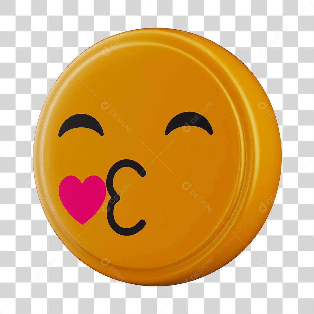 Emoji De Beijo 3D Para Composição PNG Transparente