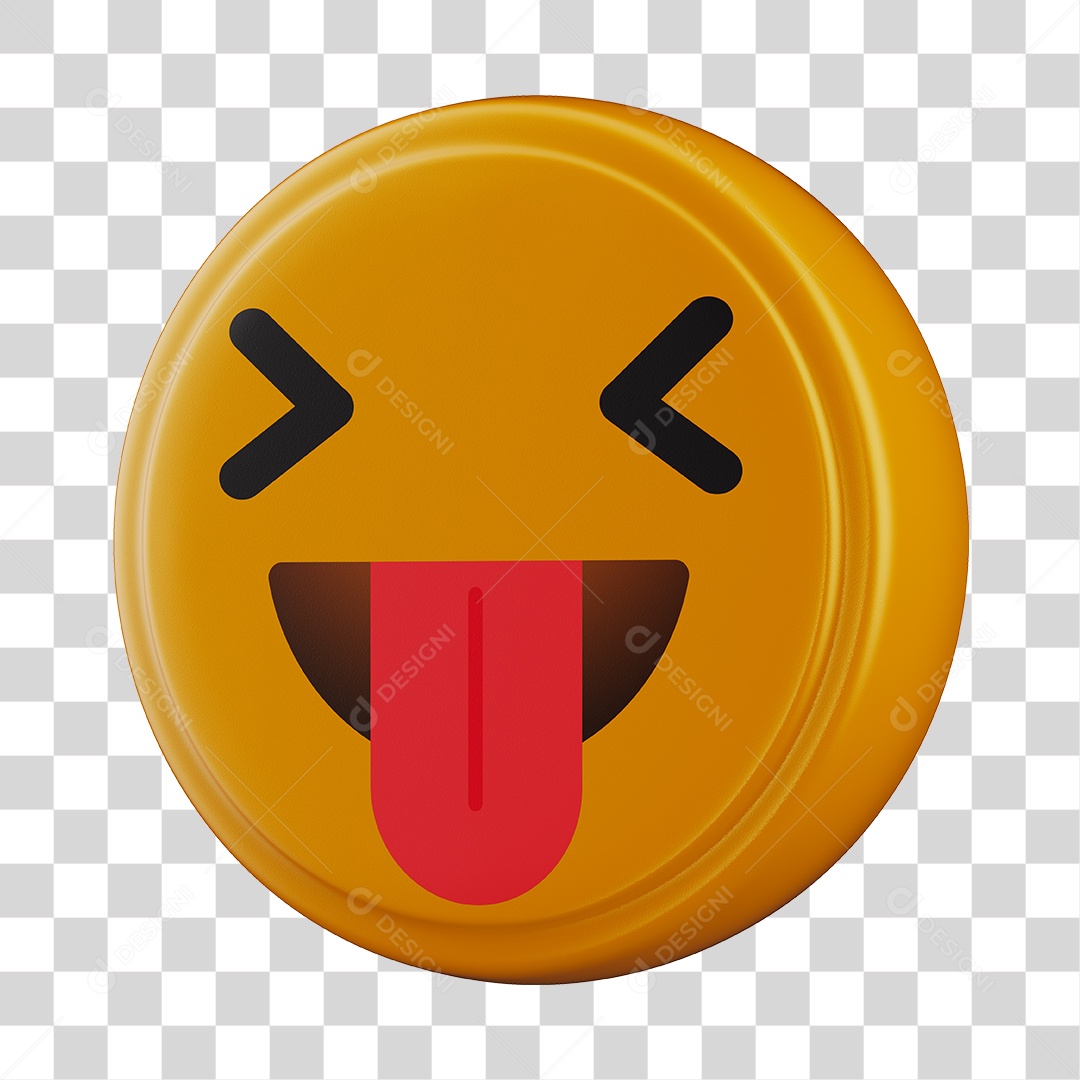 Emoji Feliz 3D Para Composição PNG Transparente