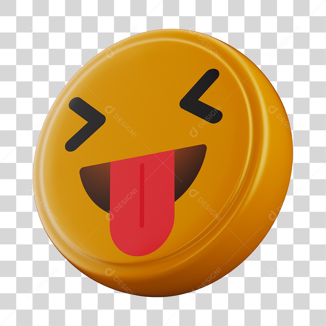Emoji Feliz 3D Para Composição PNG Transparente