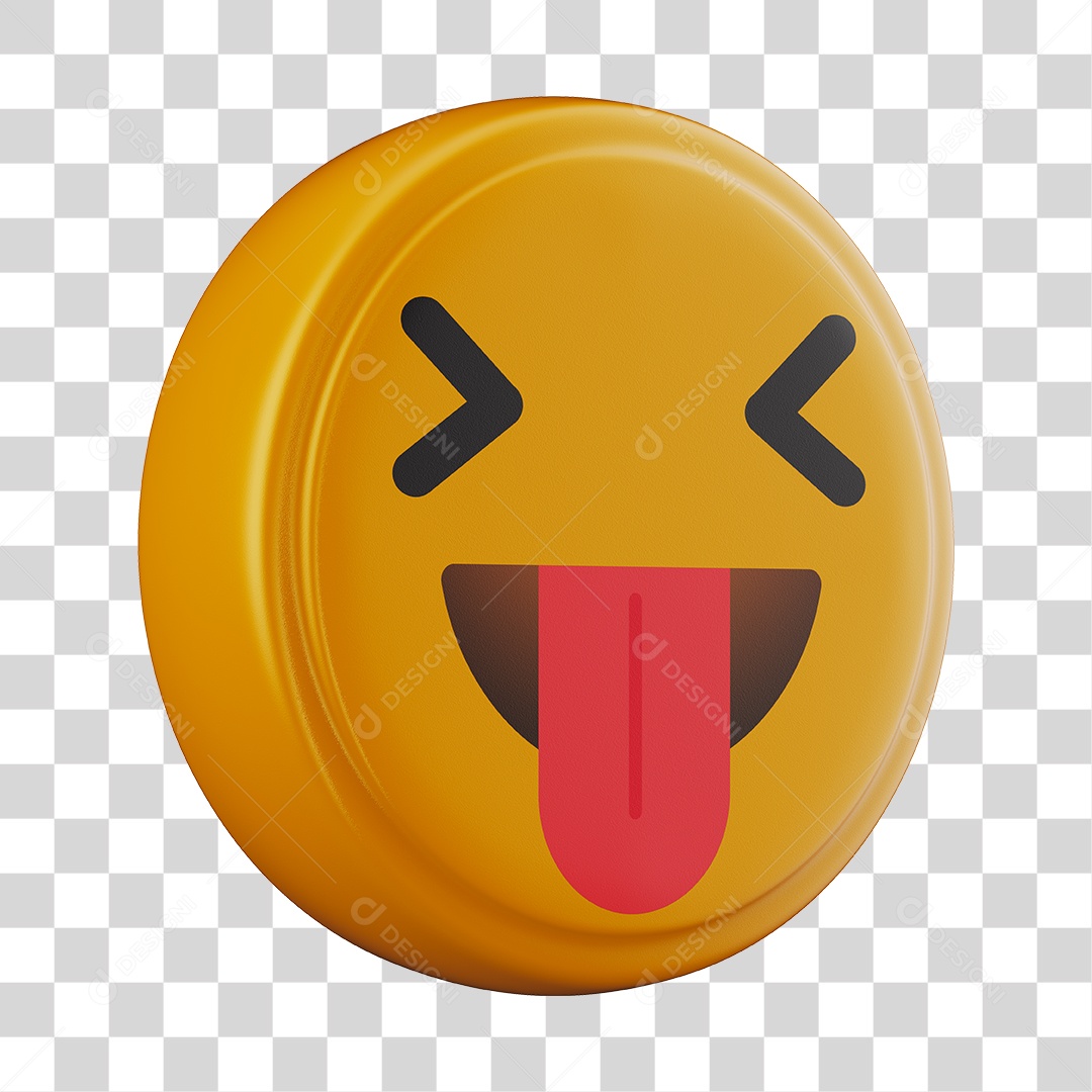 Emoji Feliz 3D Para Composição PNG Transparente