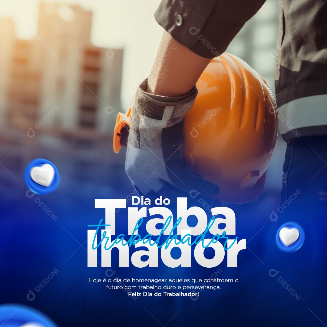 Dia do Trabalhador 1 de Maio Social Media PSD Editável