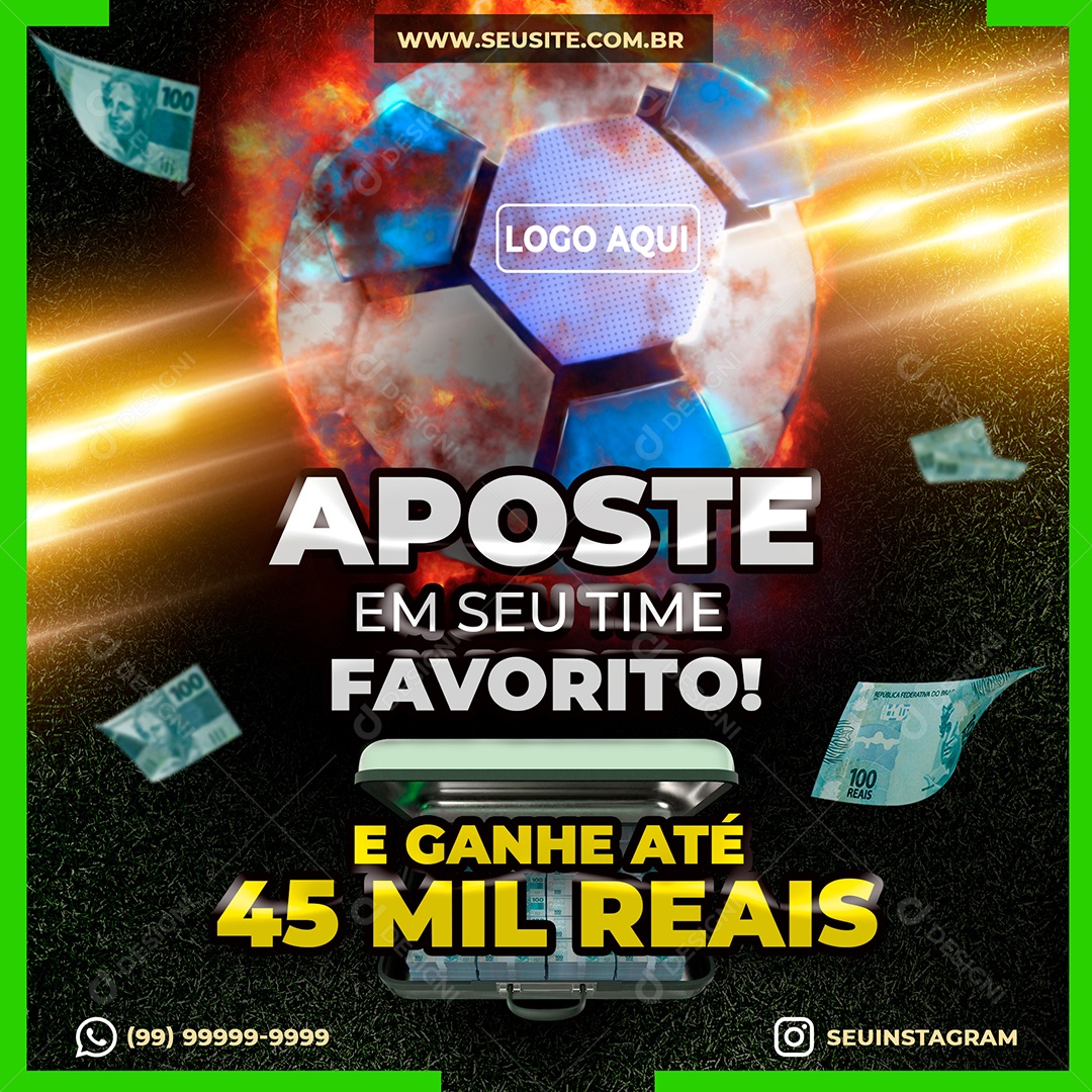 Social Media Casa De Aposta PSD Editavel