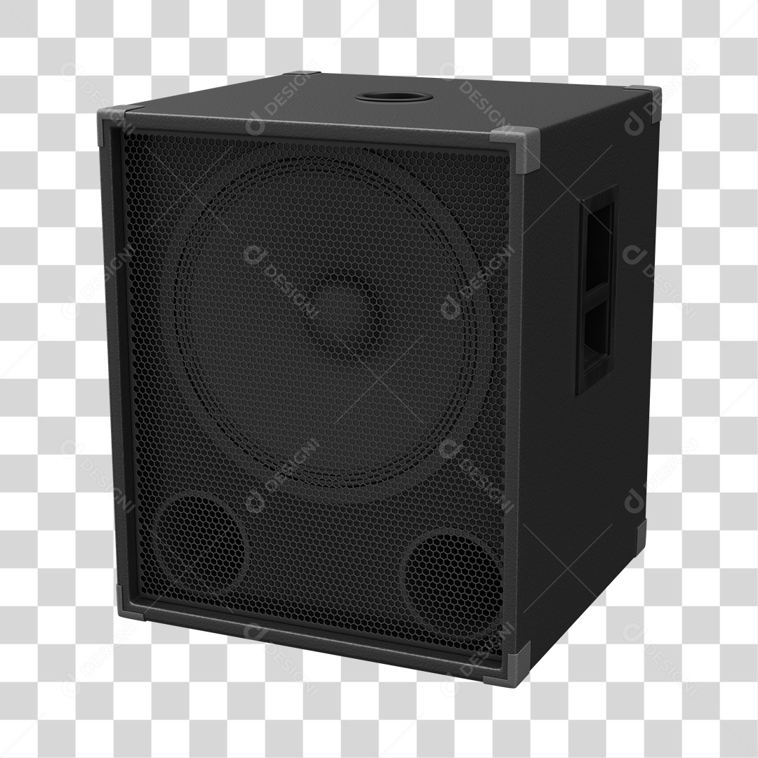 Caixa de Som Elemento 3D PNG Transparente