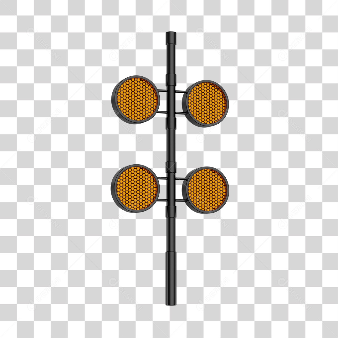 Refletores de Luzes Led Elemento 3D Para Composição PNG Transparente