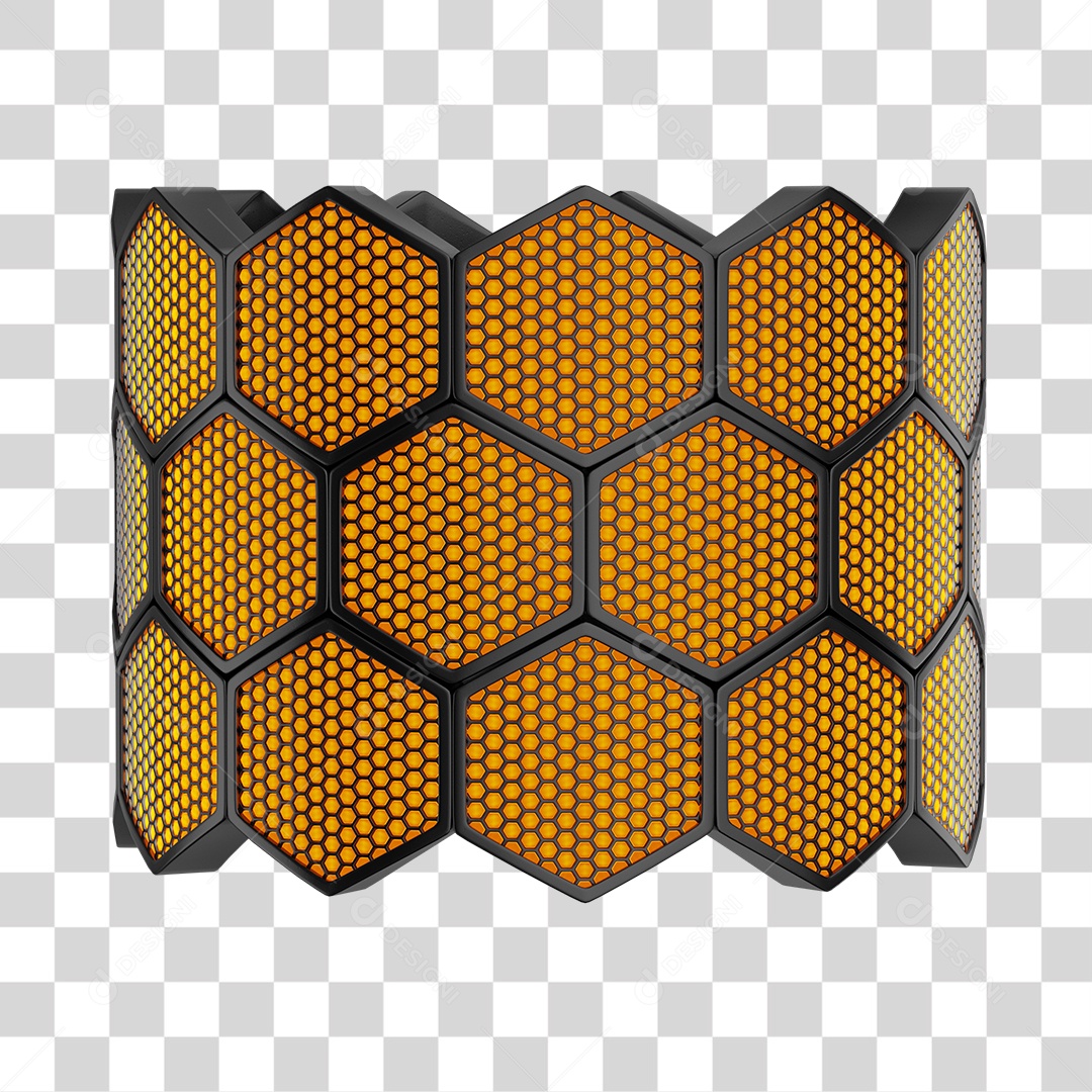 Painel de Luzes Led Elemento 3D Para Composição PNG Transparente