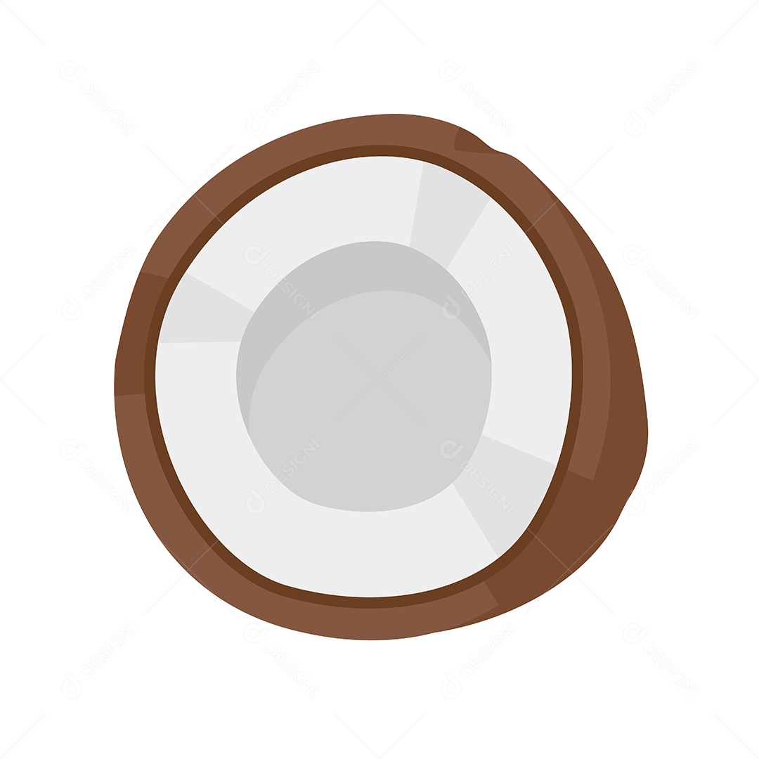 Desenho De Coco Fruta Vetor EPS