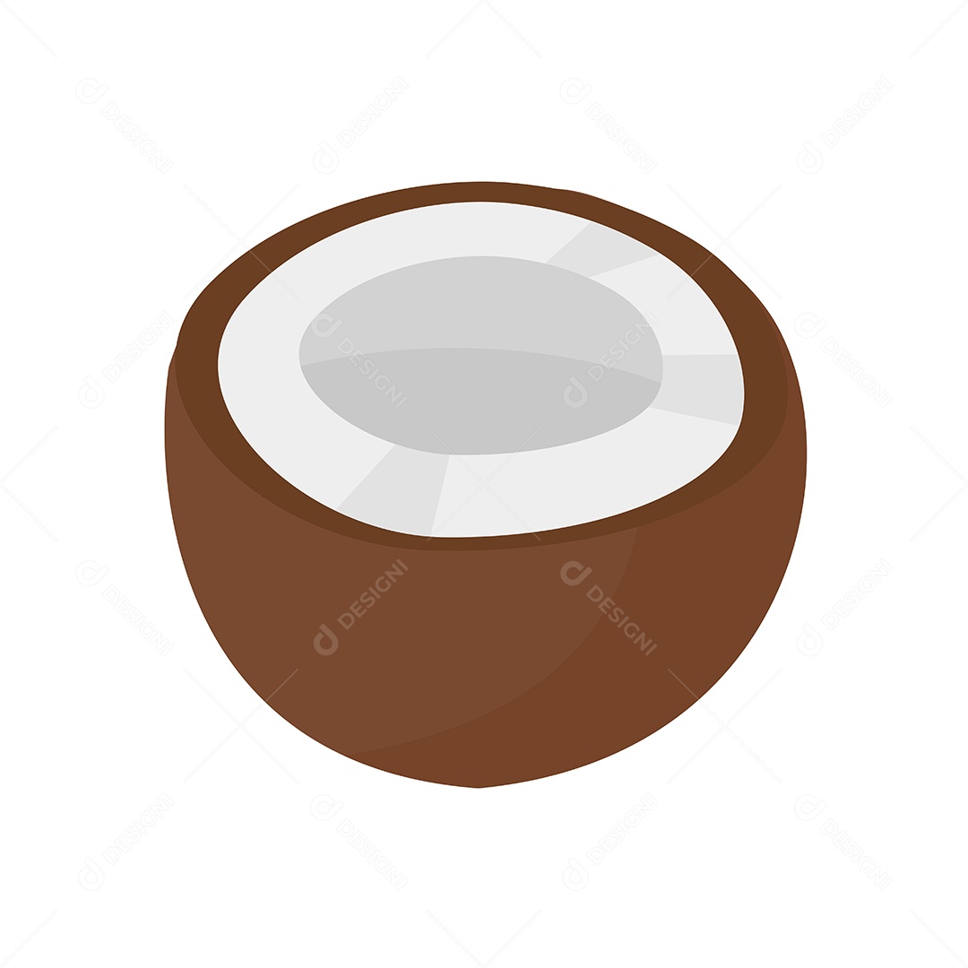Desenho De Coco Fruta Vetor EPS