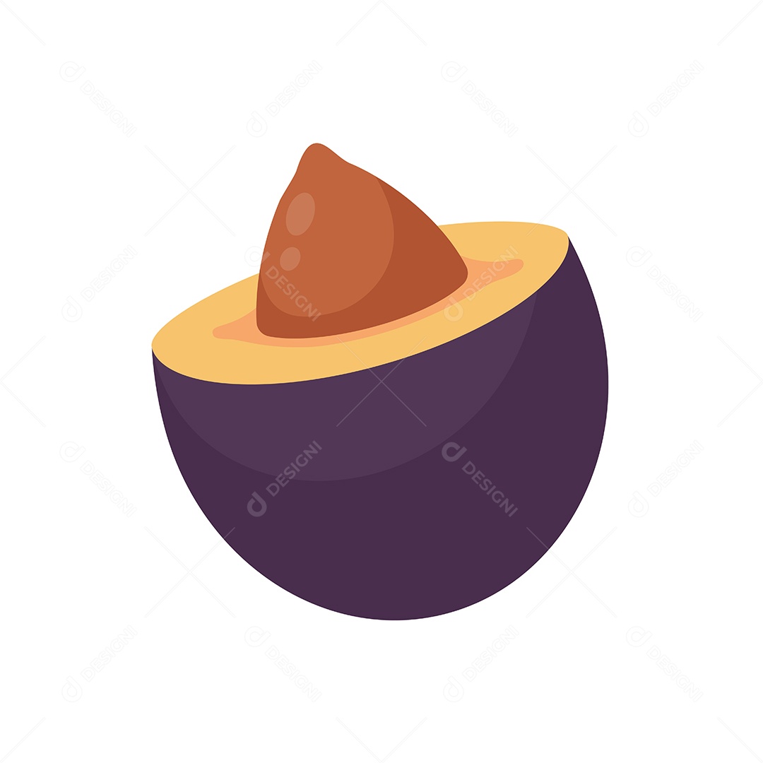 Desenho De Ameixa Fruta Vetor EPS