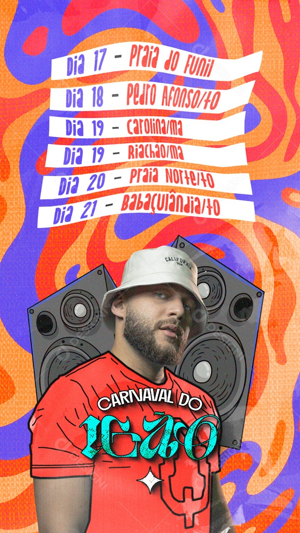 Social Media Flyer Carnaval Do Igão PSD Editavel