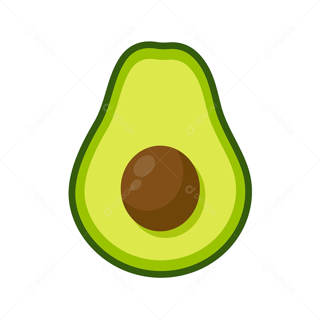Desenho De Abacate Fruta Vetor EPS