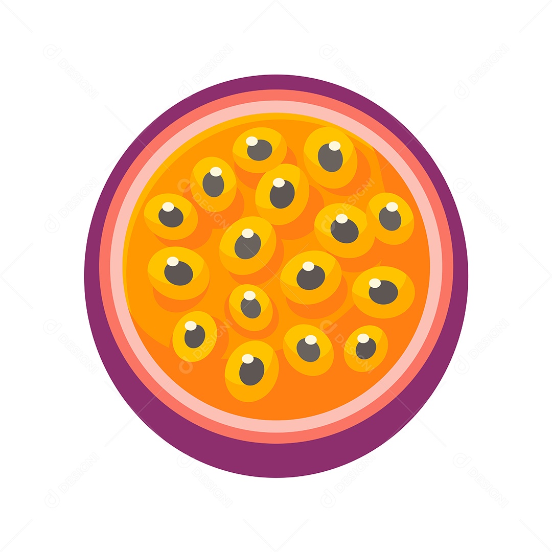 Desenho De Maracujá Fruta Vetor EPS