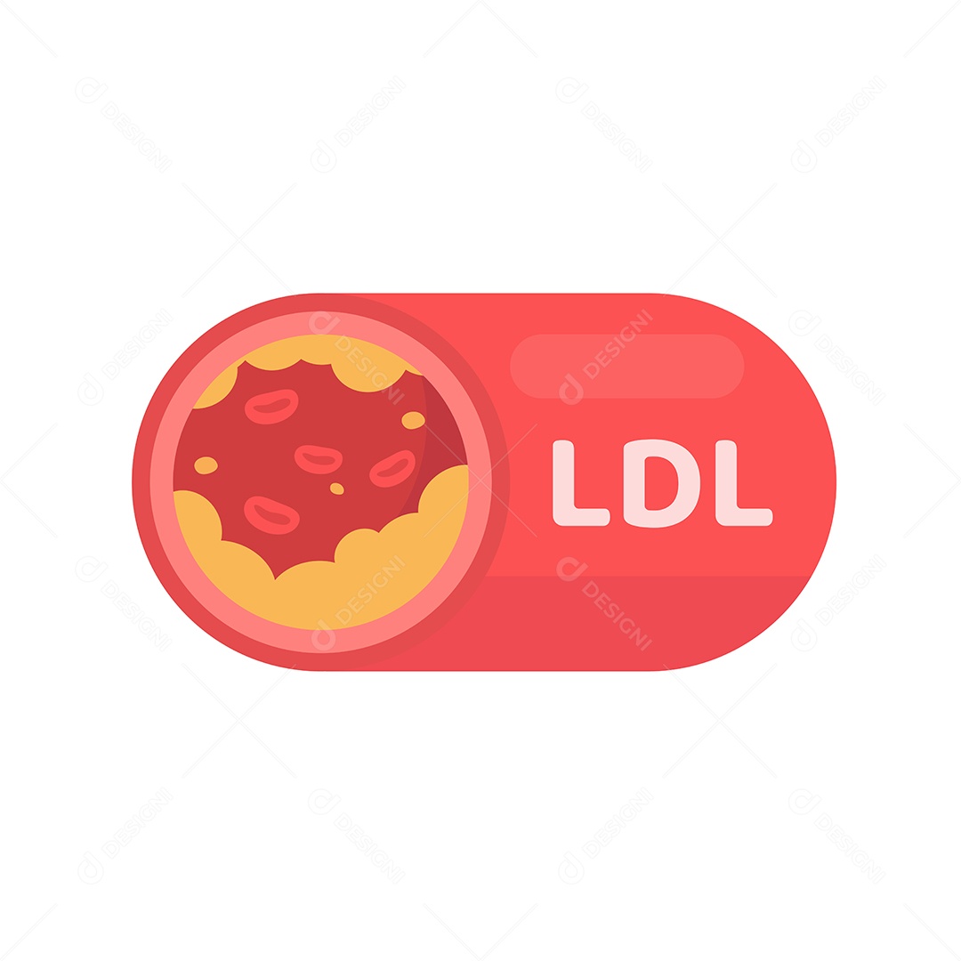 Tipo De Colesterol LDL Desenho Vetor EPS