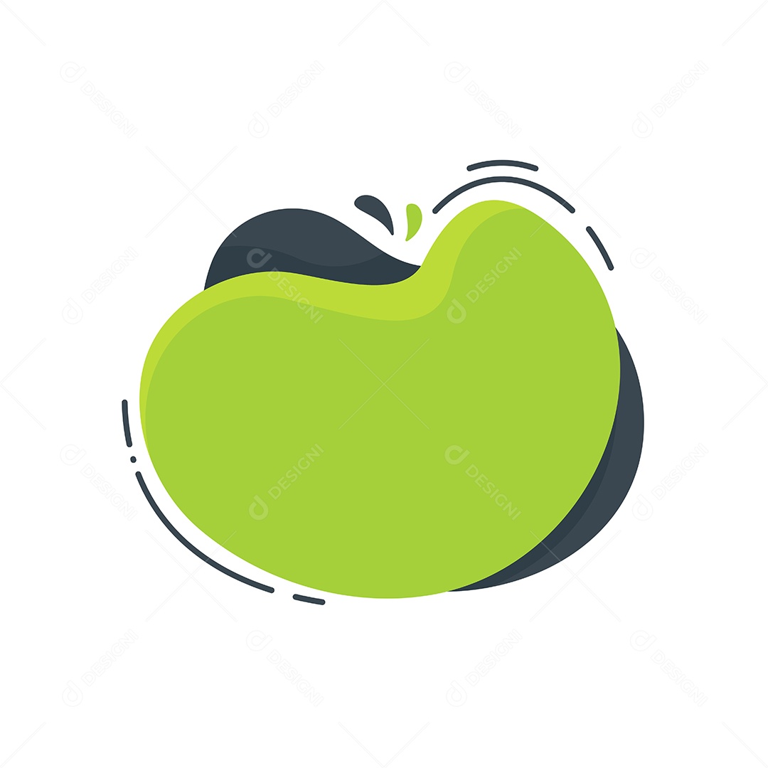 Forma Abstrata Verde Vetor EPS