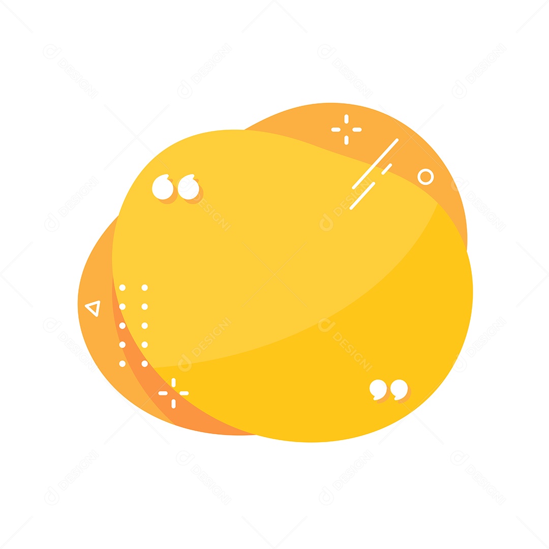 Bolhas De Texto Amarelo Vetor EPS