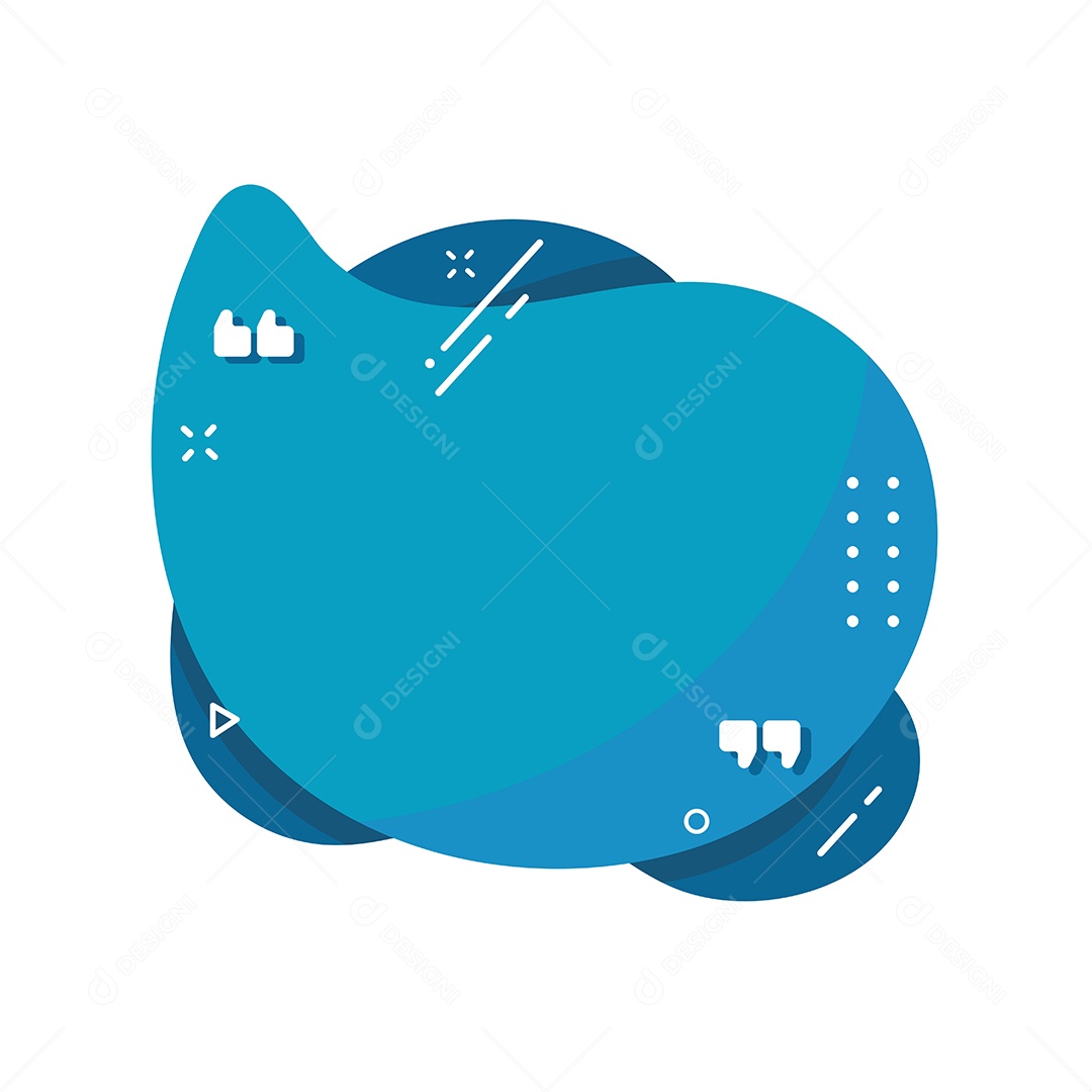 Bolhas De Texto Azul Vetor EPS