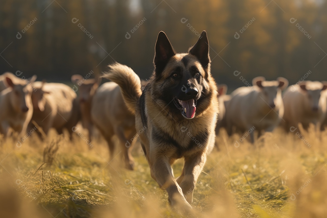 Cachorro olhando para a câmera fundo preto gerado por IA