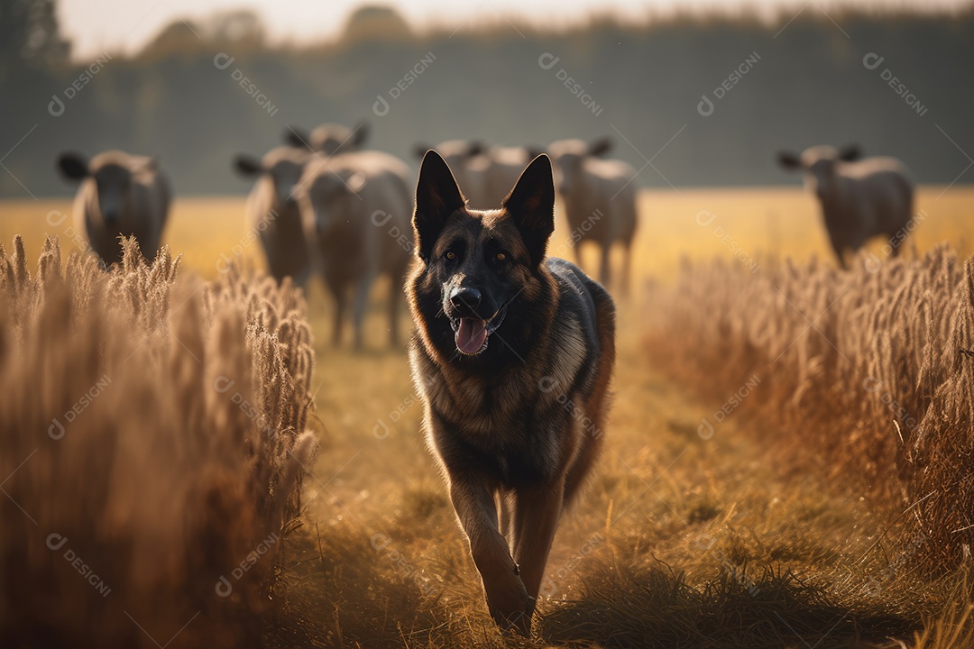 Cachorro olhando para a câmera fundo preto gerado por IA