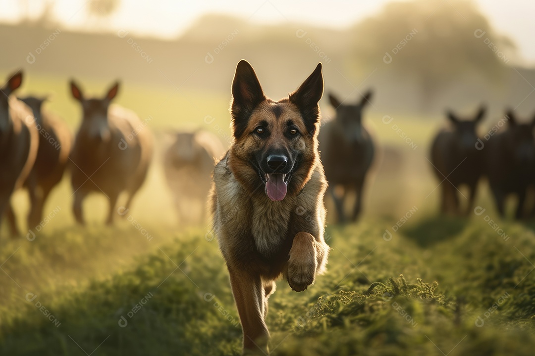 Cachorro olhando para a câmera fundo preto gerado por IA