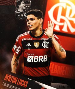 Flyer Jogador de Futebol Ayrton Lucas Social Media PSD Editável